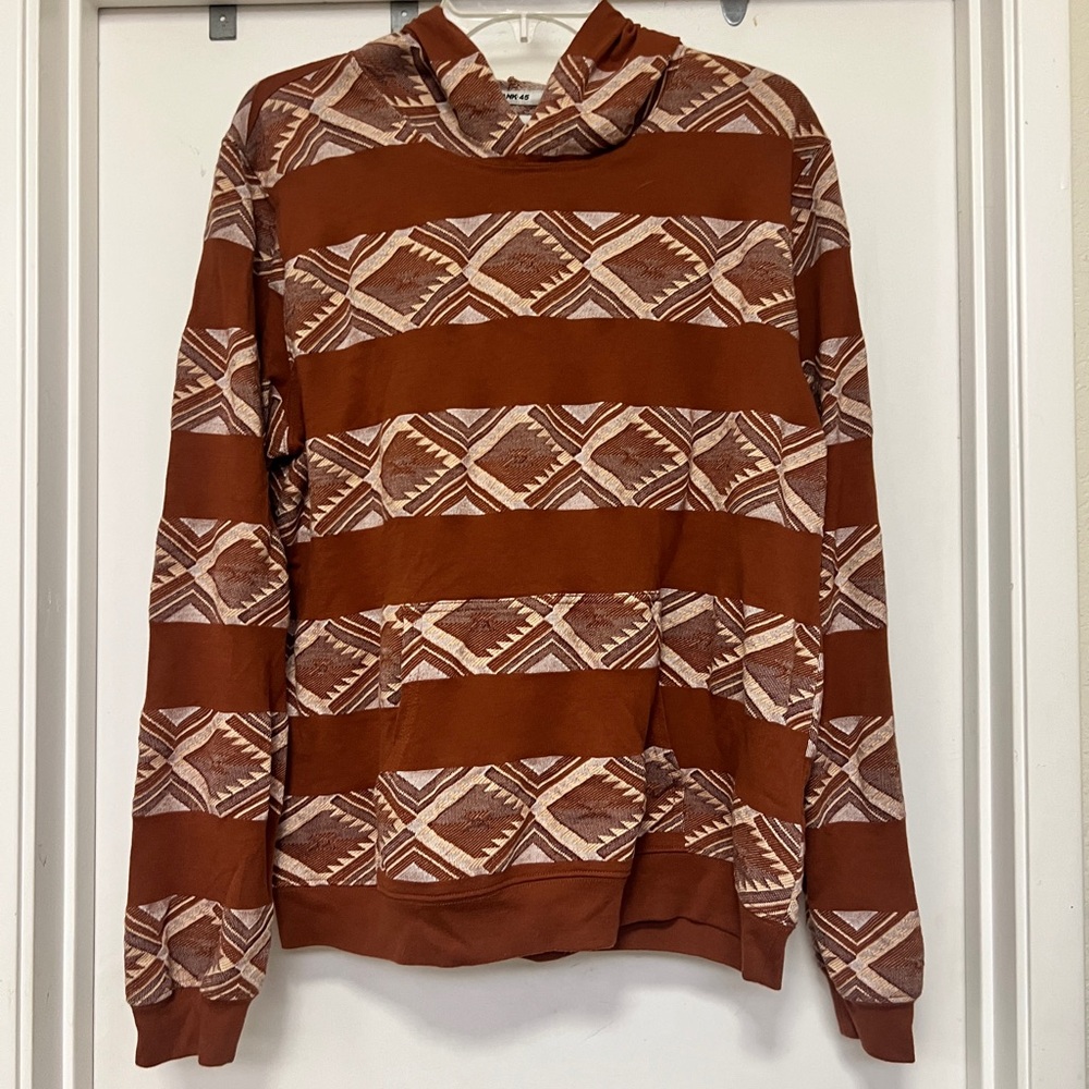 Rank 45 Rust Southwest lightweight hoodie - size XL